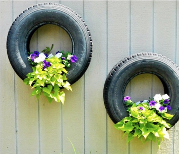 Como Transformar um Pneu velho em vasos de Flores