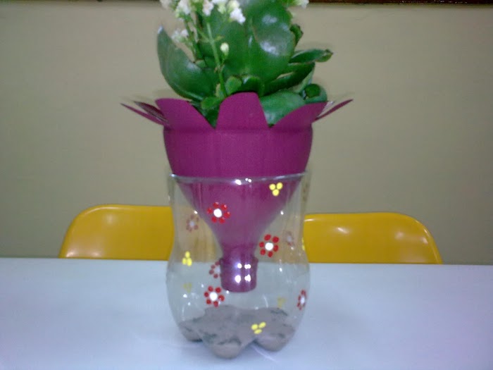 10 ideias para reciclar as garrafas pet vaso feito de garrafa pet