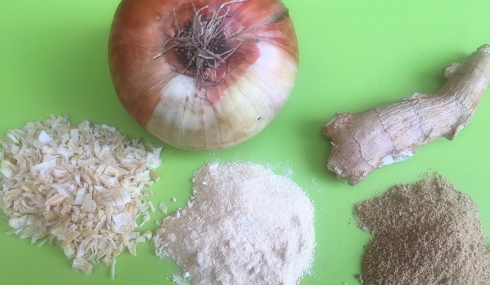 Cebola em pó e gengibre em pó Fácil de fazer cebola e Ginger em pó e flocos