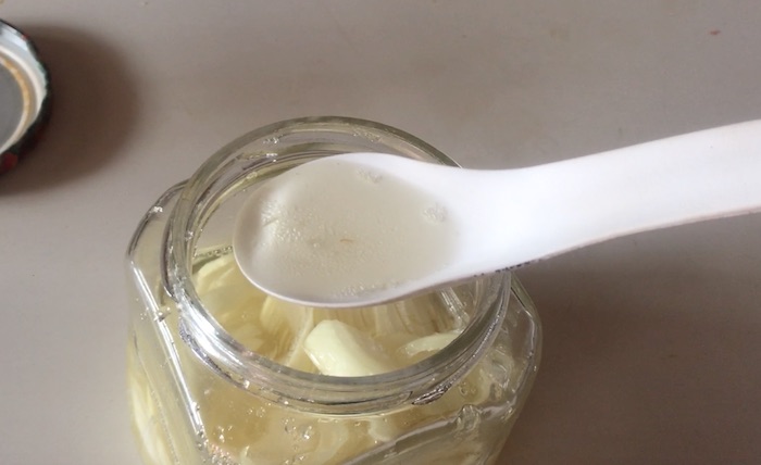 colher de chá xarope cebola