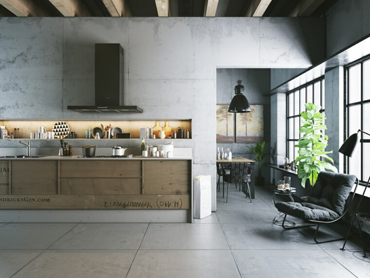 cozinha estilo industrial
