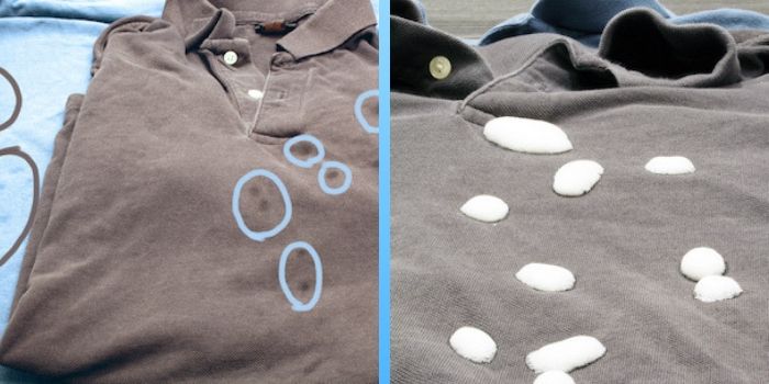 mancha de oleo na roupa