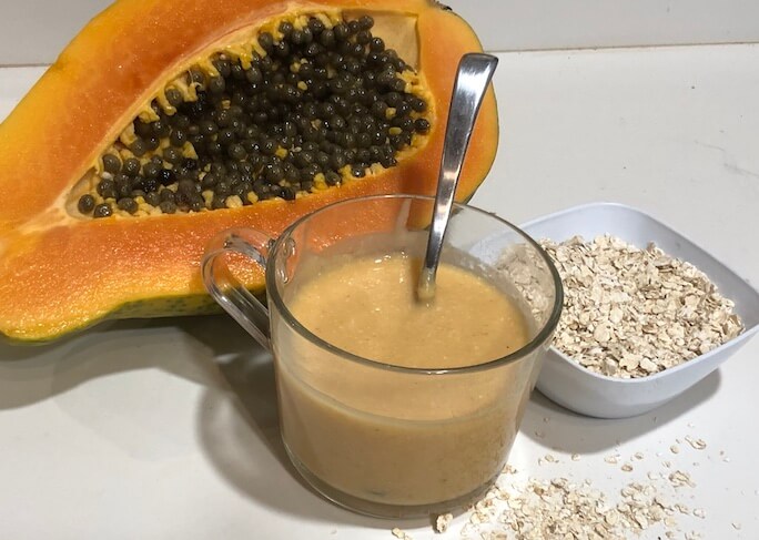 Elimine todo o cocô acumulado em seu corpo, esvazie seu intestino e perca peso vitamina de mamao e aveia