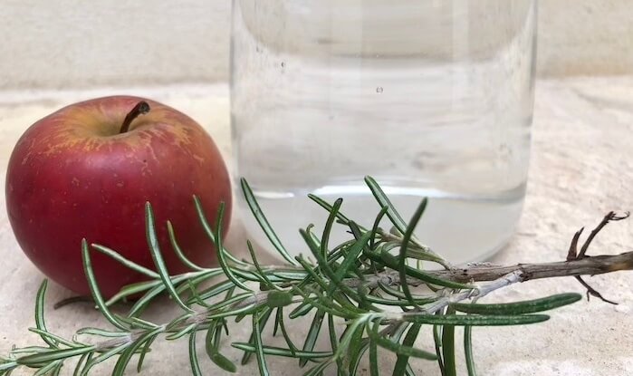 Misture 1 MAÇÃ e ALECRIM no café da manhã e nunca mais vai querer beber outra coisa maça alecrim copo de agua